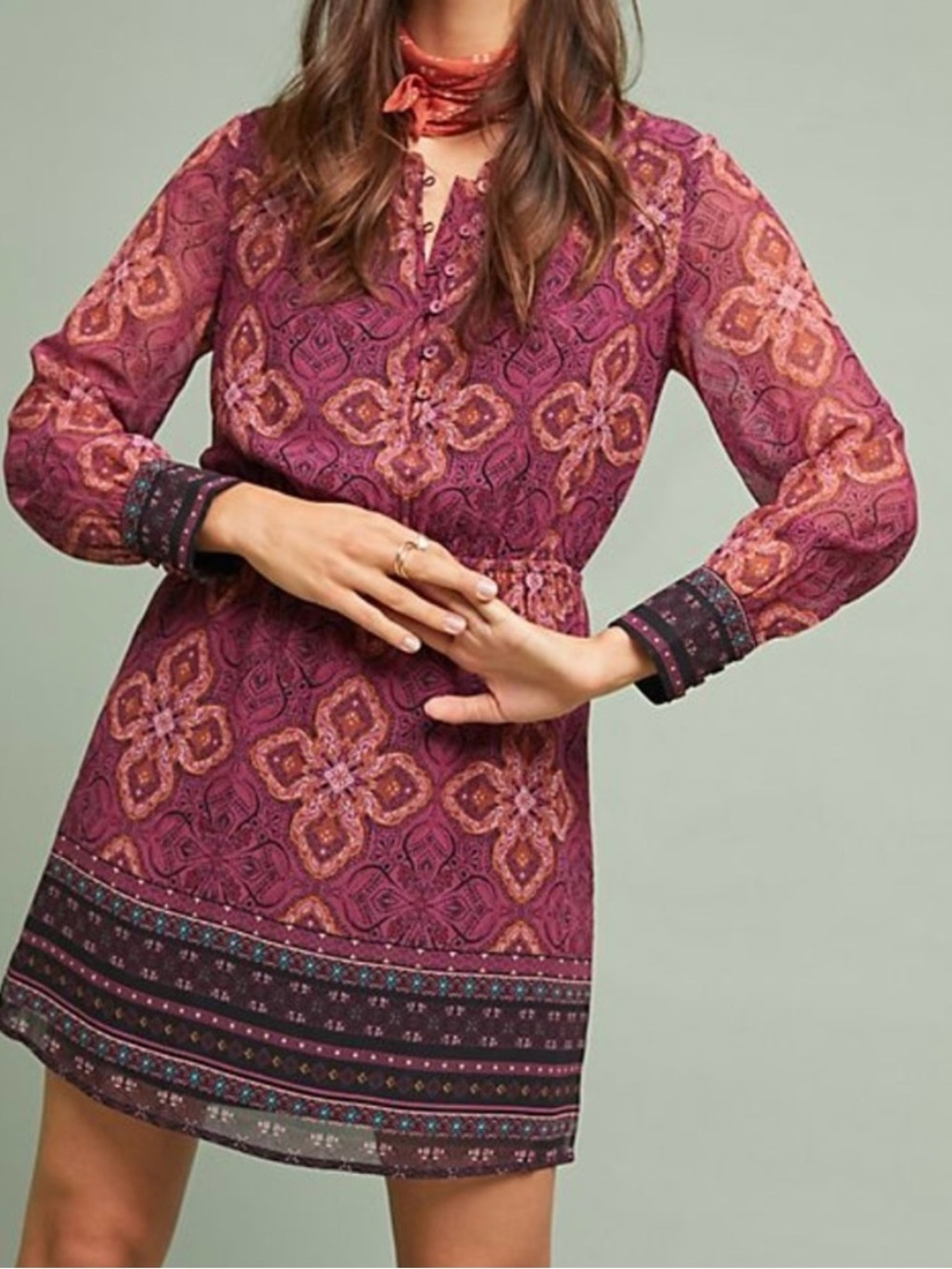 NWT Maeve Meredith Printed Mini Dress